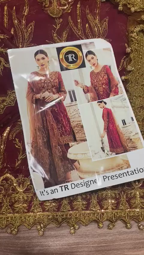 Luxury Chiffon Suit with Heavy Net Embroidered Dupatta
