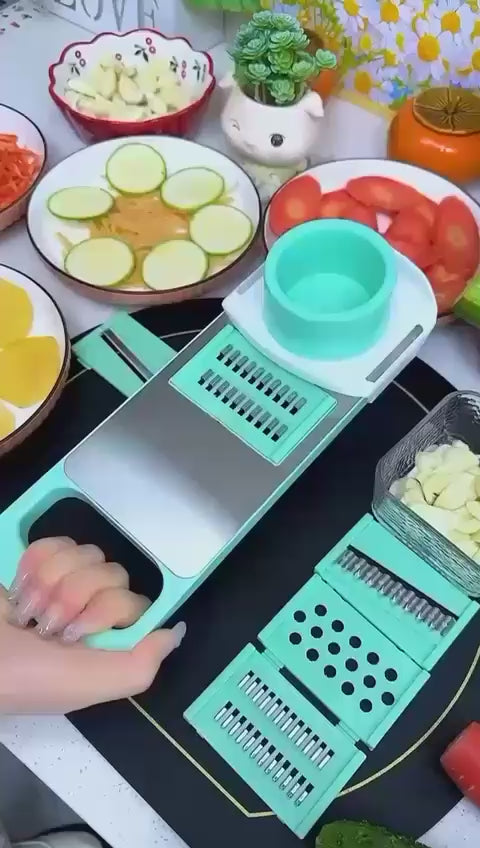 5-in-1 Stainless Steel Vegetable Cutter & Slicer
