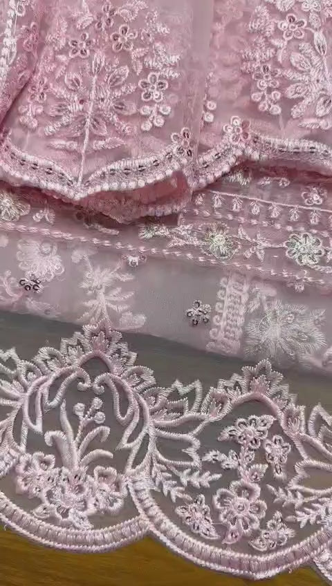 Luxury Chiffon Embroidered 3Pc Suit