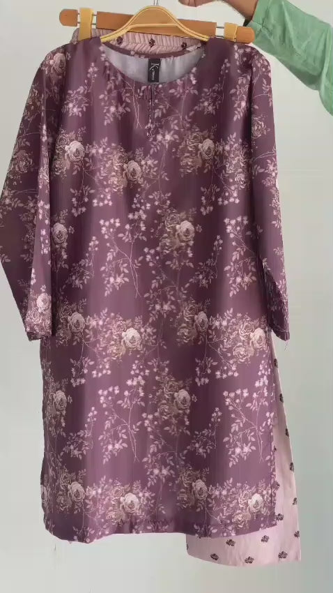 Stitched 2 Piece – Printed Shirt & Farshi Shalwar | Summer Collection