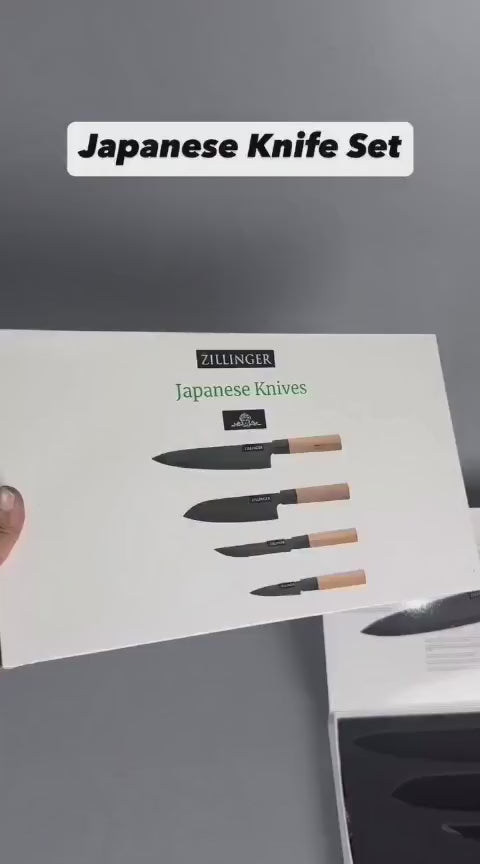 4Pcs Japanese Zillinger Knife Set