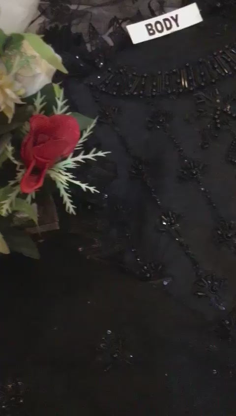 Black Beauty Maxi Luxury Embroidered Net Collection