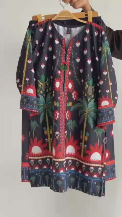 "Stitched 2Pc Printed Shirt and Trouser Summer Collection in Pakistan"