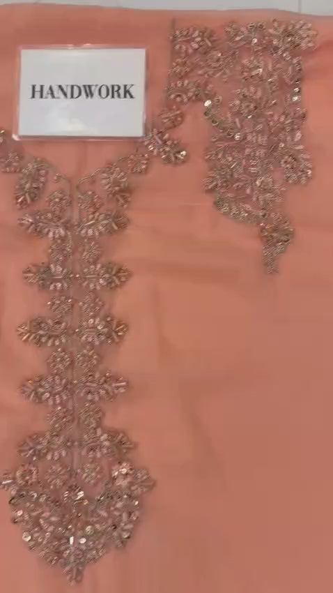 Luxury Chiffon Embroidered Formal Dress – 3 Piece Unstitched