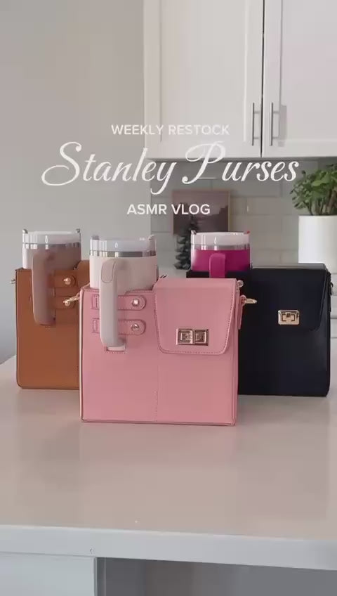 Portable purse cup holder crossbody bag for outdoor water bottle and tumbler storage Pakistan