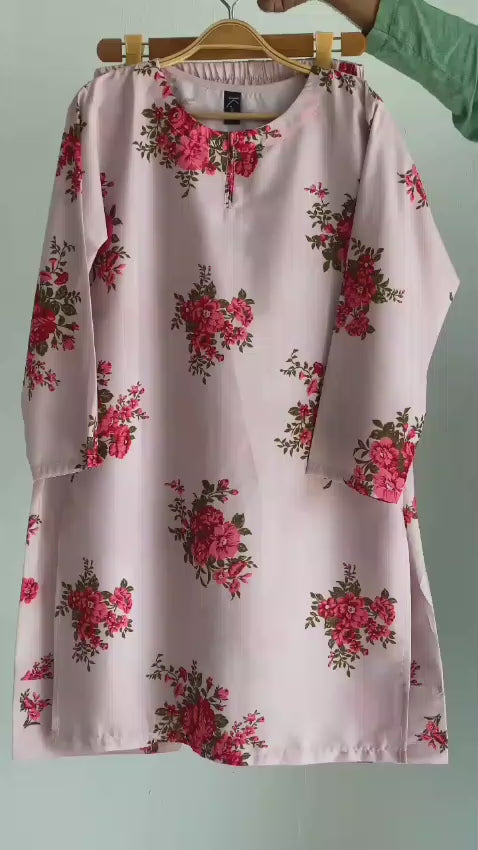 Stitched 2 Piece – Printed Shirt & Farshi Shalwar | Summer Collection
